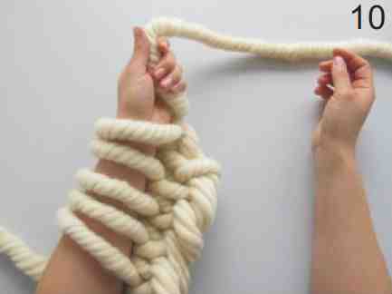 Comment tricoter avec vos bras?